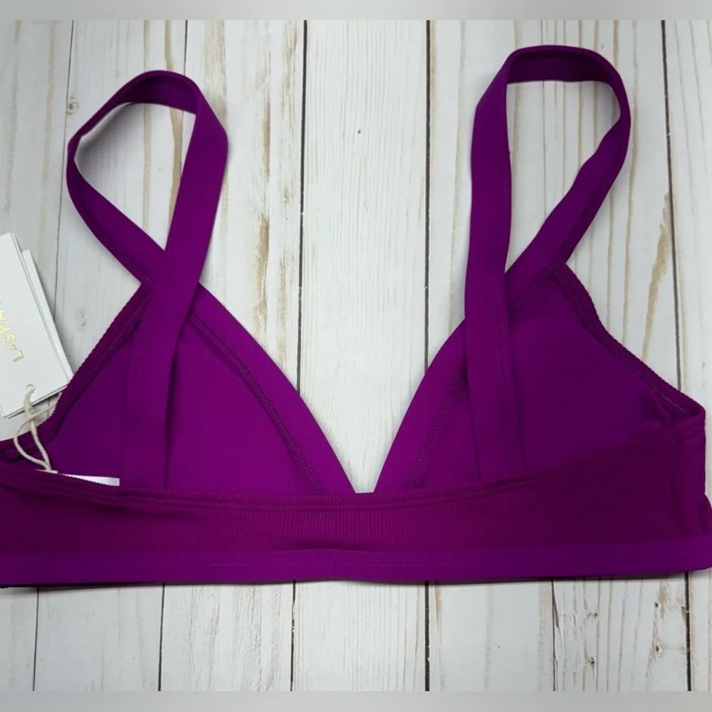 L*Space Farrah Bikini Top and Lola Bitsy Bikini Bottom Ribbed Swimsuit Sz Small